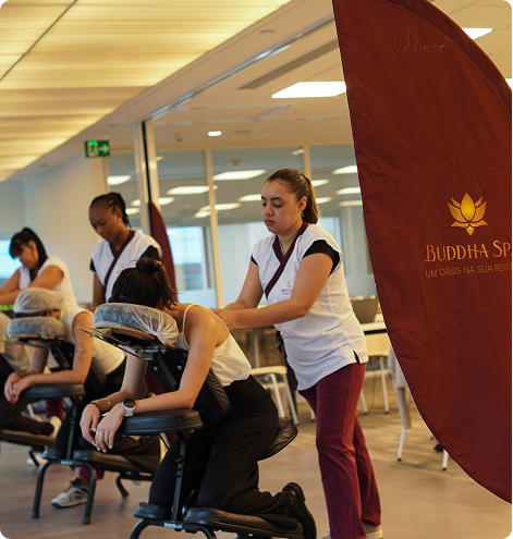 Quick massage em ambiente corporativo
